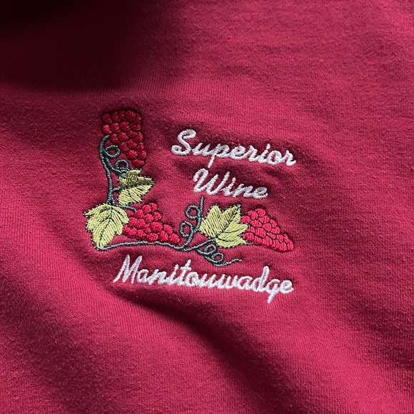 Vintage Cozy Creek Casuals Sweater / Winery / Quarter Zip / Large - Picture 3 of 7